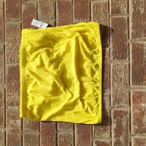 NWT New York and Company Bright Yellow Terry Cloth Tube Top with Built in Bra